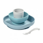 Set de masa din silicon Beaba 4 piese cu ventuza