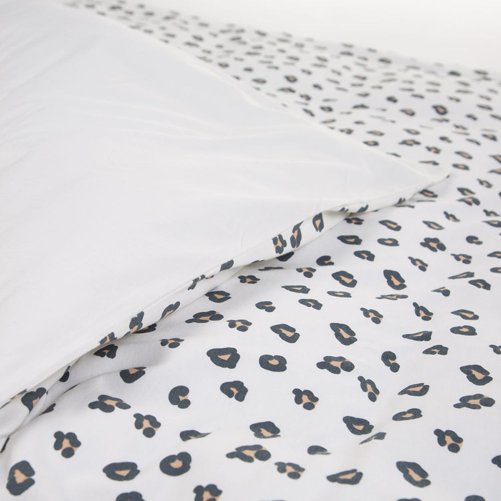 Husa pilota si fata de perna Childhome Jerse 100x140 cm, Leopard