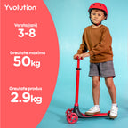 Trotineta cu 3 roti Yvolution Y Glider Kiwi cu LED 3-8 ani