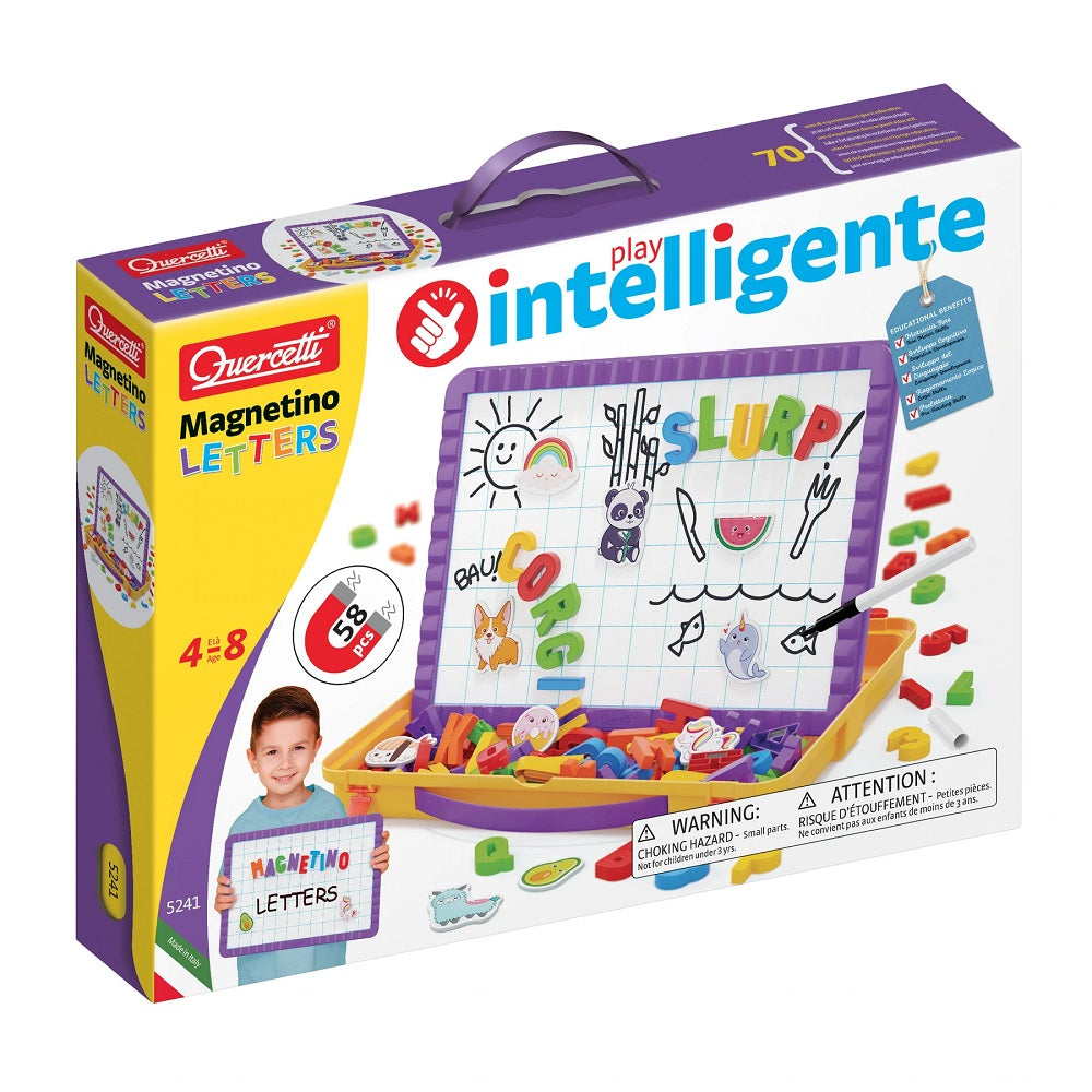 Tabla magnetica Quercetti Magnetino Litere Mari – cutia Magnetino Litere Mari