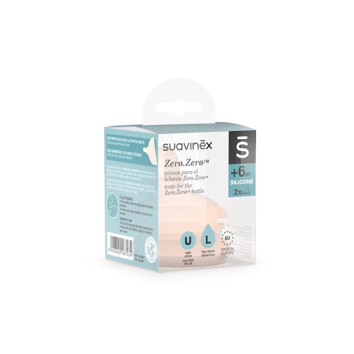 Set tetine Suavinex Zero Zero pentru biberon anticolici