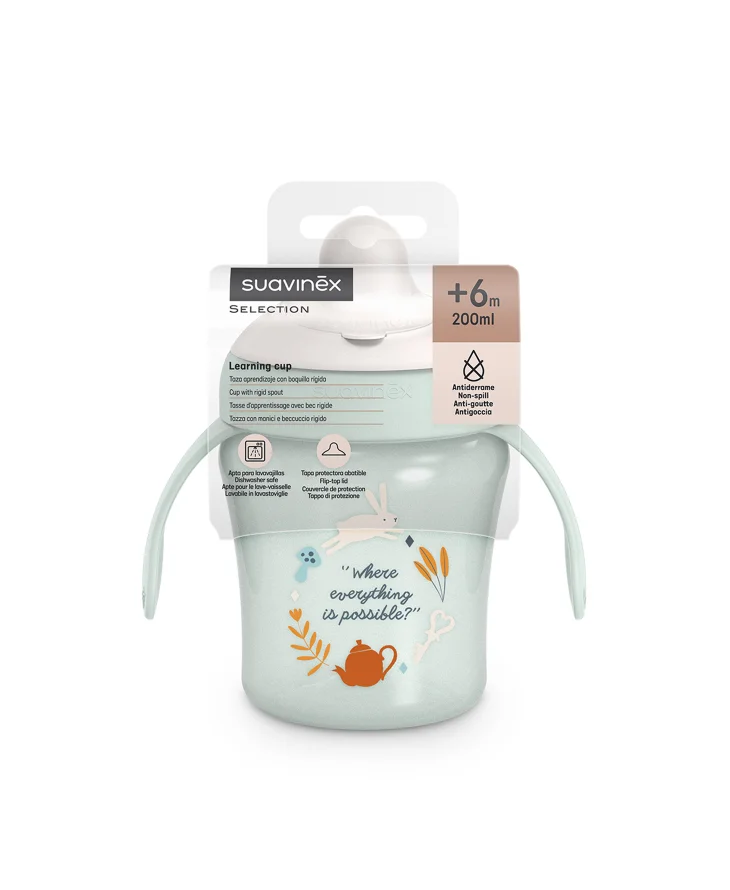 Cana de antrenament cu tetina Suavinex Wonderland 200 ml