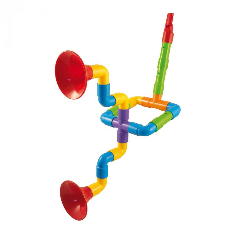 Set muzical Quercetti Super Saxoflaut, 24 piese – instrument construit cu două capete roșii