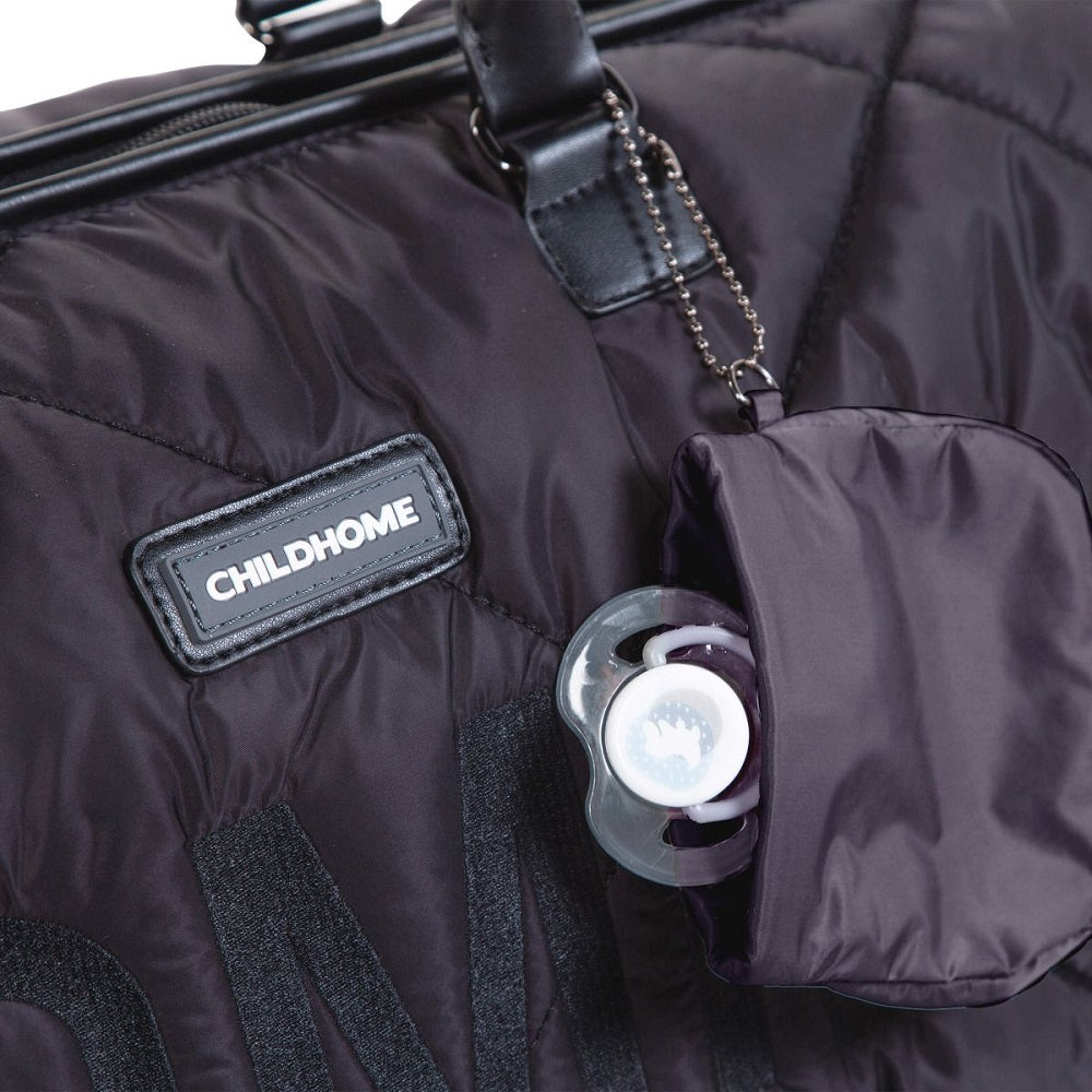 Geanta de infasat matlasata Childhome Mommy Bag Negru