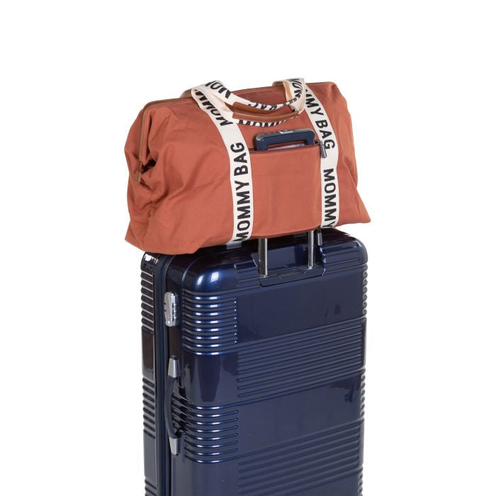 Geanta de infasat Childhome Mommy Bag Signature Ruginiu