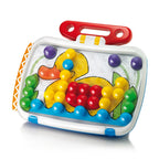 Joc mozaic Quercetti Fantacolor Combi Junior – tabla cu mozaic multicolor și mâner