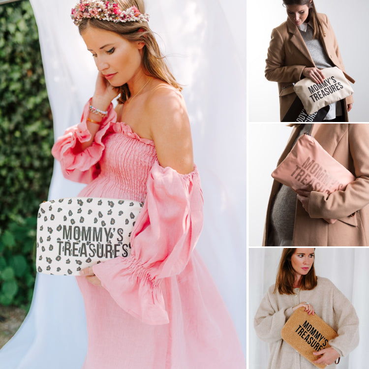 Poseta Childhome Mommy Clutch 33x23 cm Negru