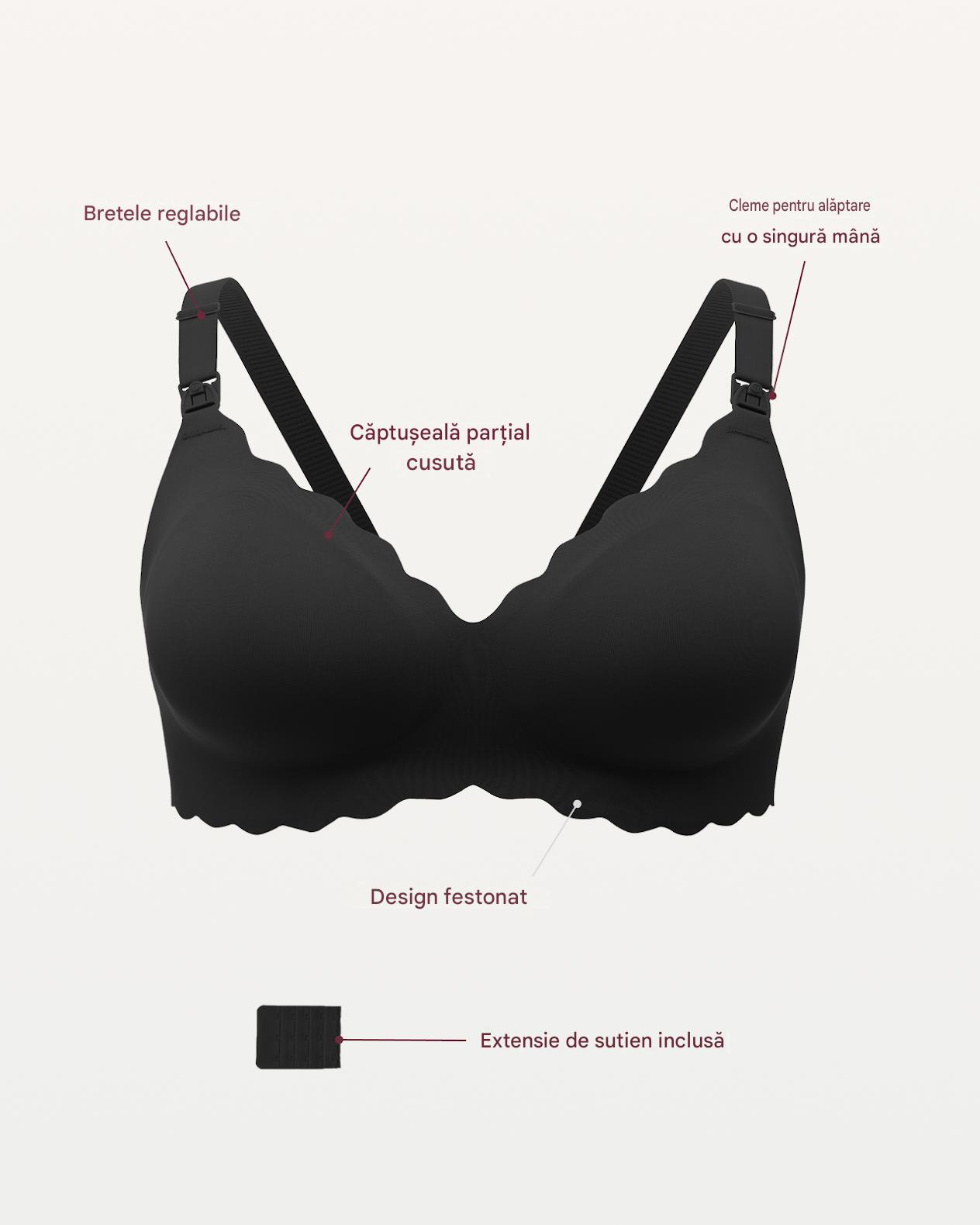 Sutien Momcozy de Alăptare si Pompare Jelly Strip de maternitate ultra fara sarme si cu sustinere YN46