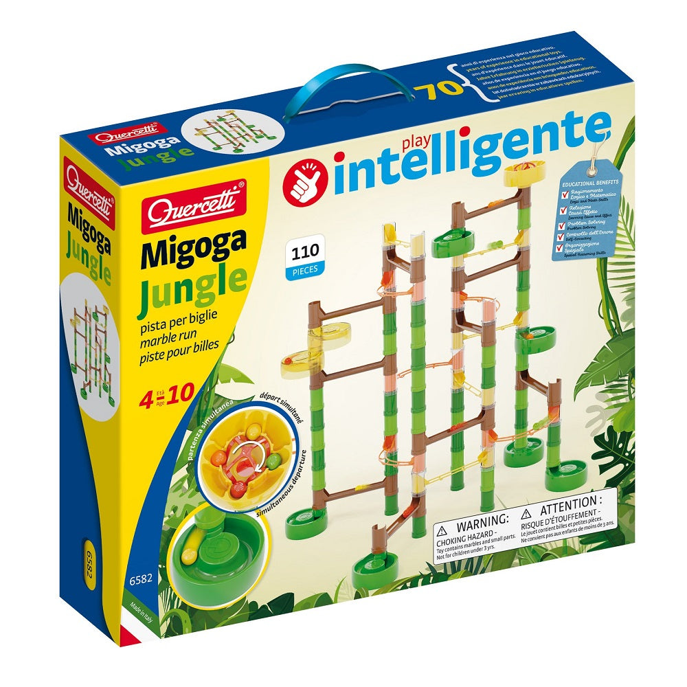 Quercetti Migoga Jungle Marble Run Super - Pistă pentru Bile 92 Piese