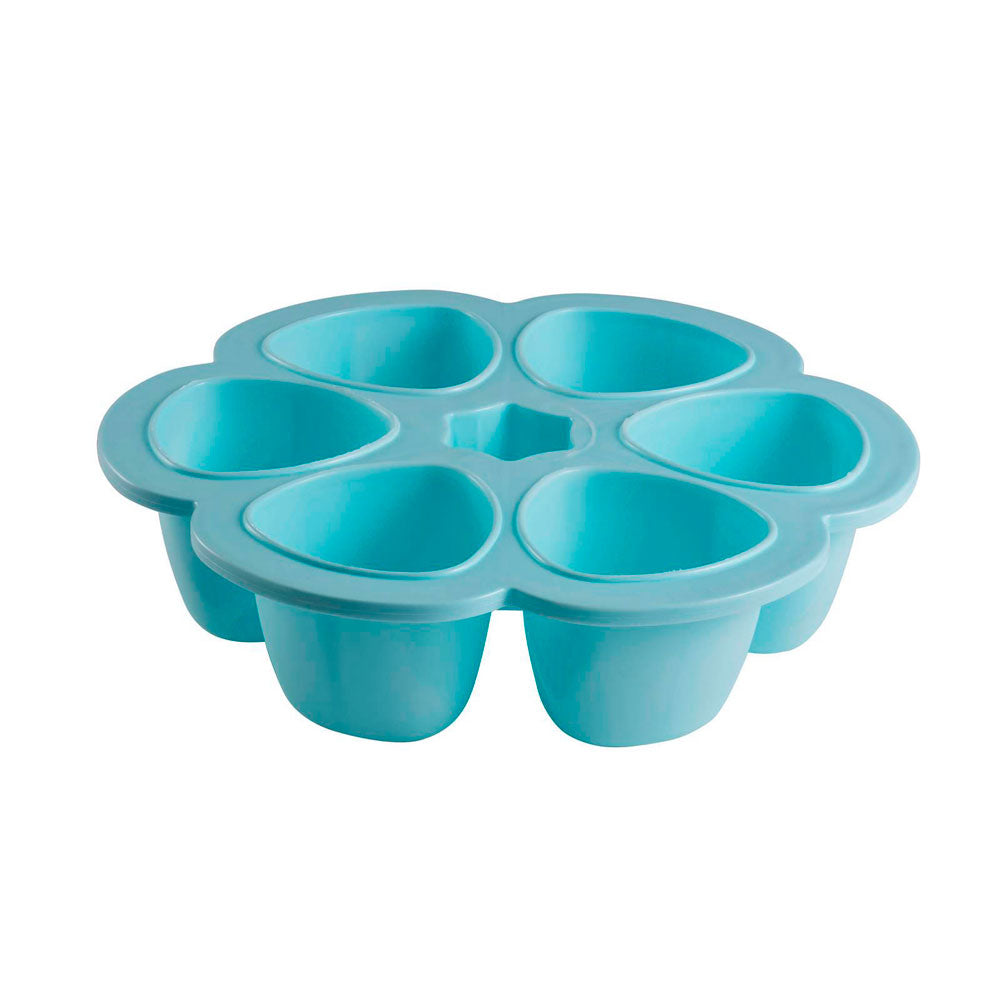 Recipient ermetic silicon multiportii 6x150 ml Beaba Blue