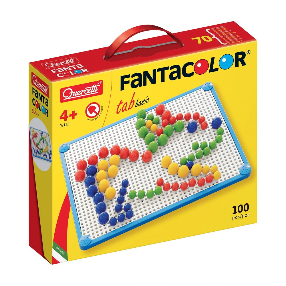 Joc mozaic Quercetti Fantacolor Tab Basic D10/15 – cutia Fantacolor Tab Basic D10/15