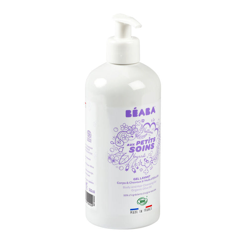 Gel de dus corp si par pentru bebelusi Beaba 500 ml, Certificat Organic