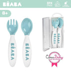 Set lingurita si furculita ergonomica - Bleu