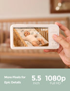 Baby monitor video Momcozy BM03 5,5 inch fara WiFi