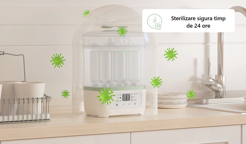 Sterilizator si uscator de biberoane Momcozy 8 in 1