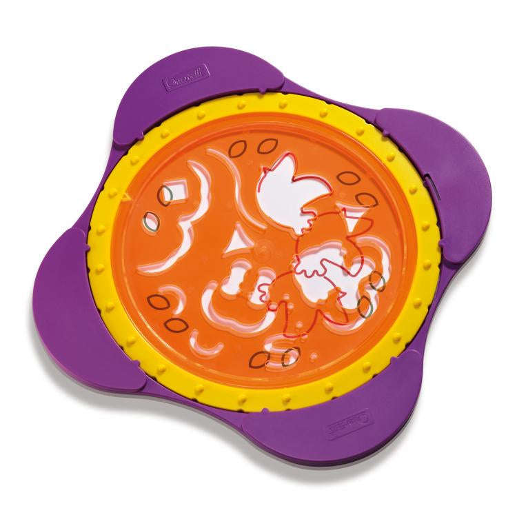 Set desen Quercetti Spirogiro Mandala – șablon portocaliu pe baza mov
