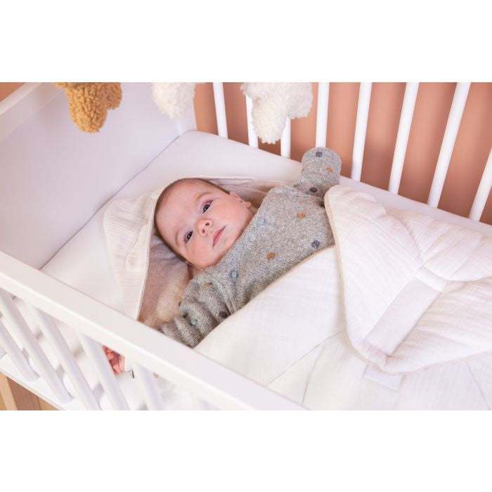 Paturica de infasat Childhome 75x75 cm, Jerse Muselina Teddy