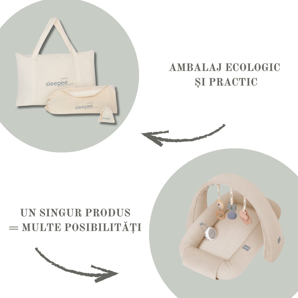 Baby Nest modular Sleepee cu arcada de jucarii