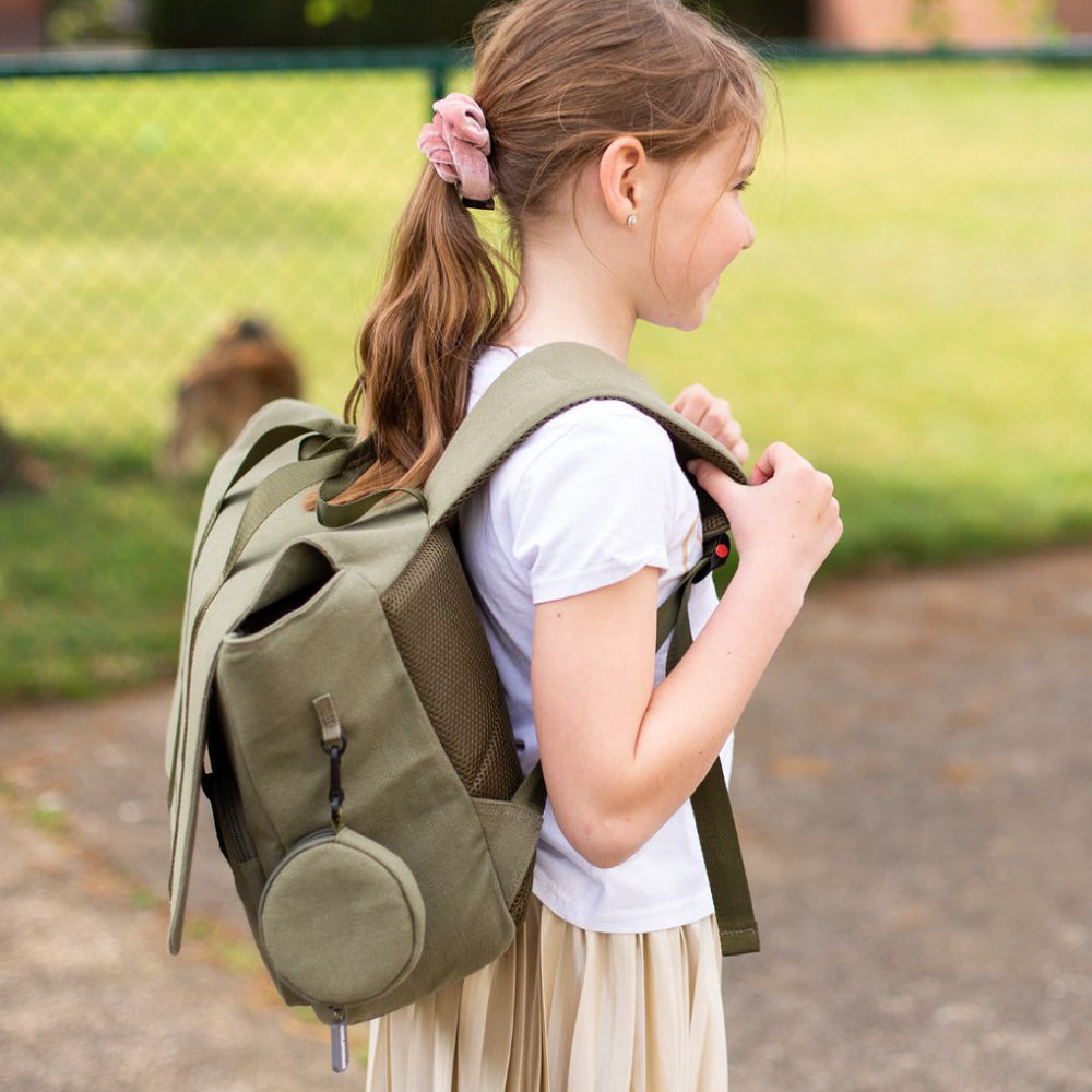 Ghiozdan Childhome My School Bag Kaki Ergonomic Impermeabil