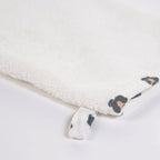Prosop cu gluga si manusa de baie Childhome Jerse Frotir 80x80 cm, Leopard