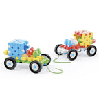 Set constructie Quercetti Jumbo Peggy Vehicule – două vehicule conectate