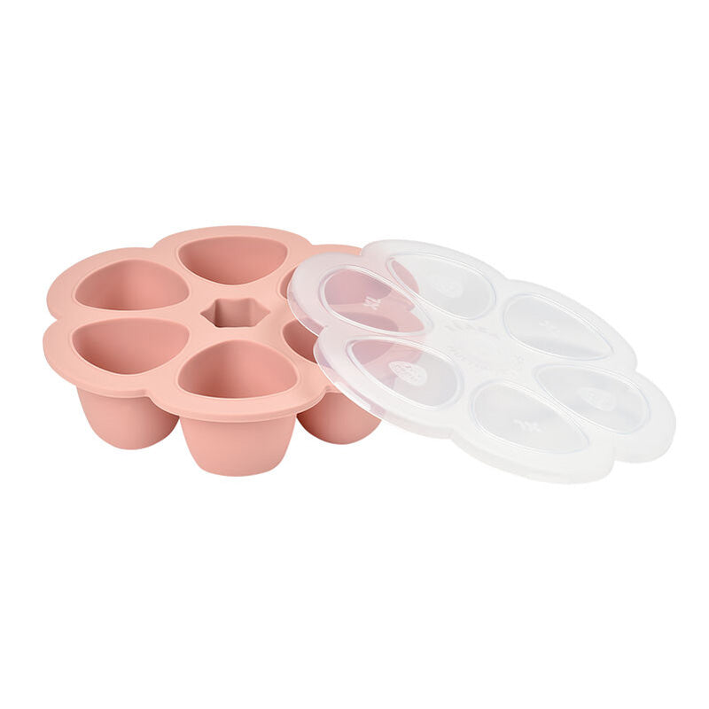 Recipient ermetic silicon multiportii 6x150 ml Beaba Old Pink