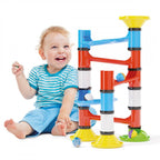 Pista cu bile Quercetti Migoga Junior Marble Run – copil cu pista asamblată