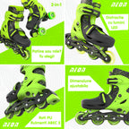 Role 2 în 1 Neon Combo Skates, 34-37, verde - imagine 4