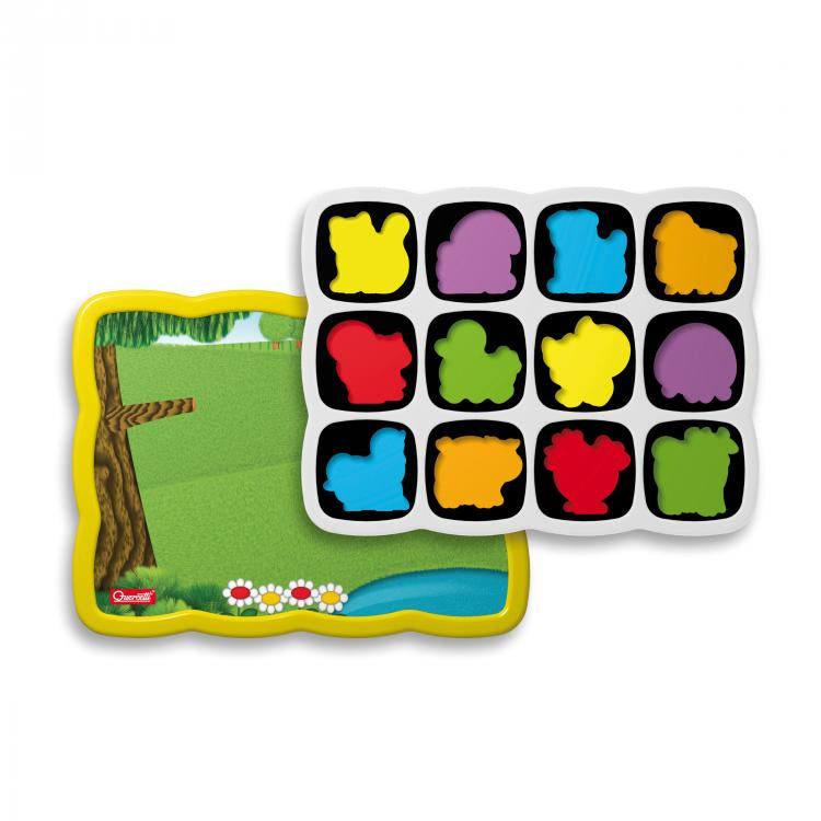 Puzzle magnetic Quercetti Smart Puzzle Ferma – cele două fețe ale tablei de puzzle