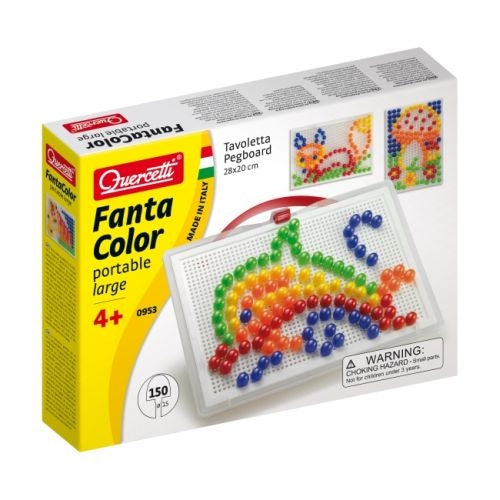 Joc mozaic Quercetti Fantacolor Portabil 150 D15 – cutia setului Fantacolor