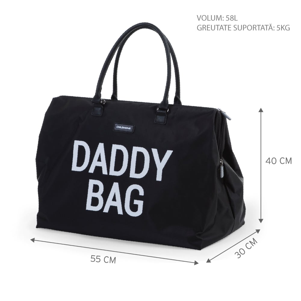 Geanta de infasat Childhome Daddy Bag Negru