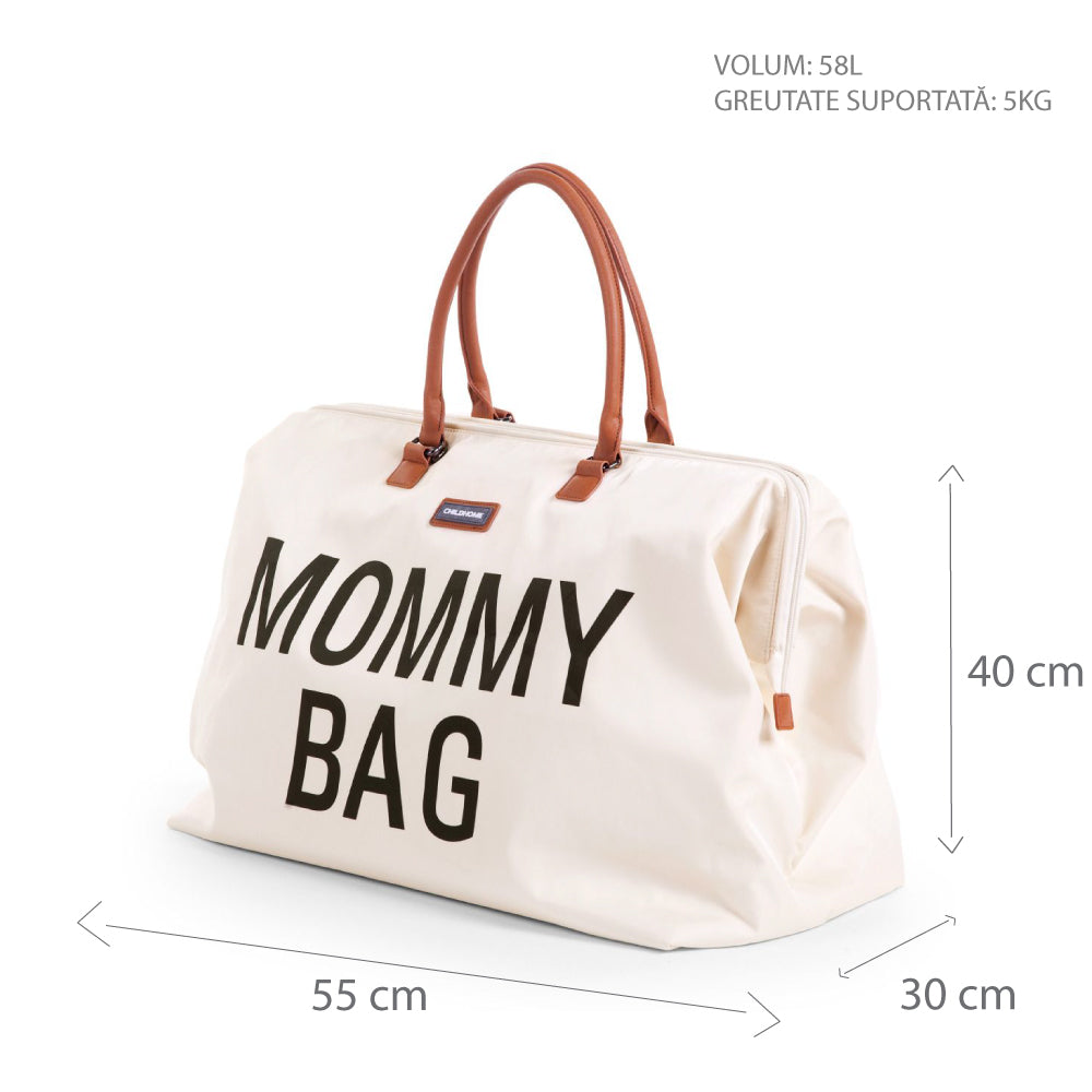 Geanta de infasat Childhome Mommy Bag Ecru