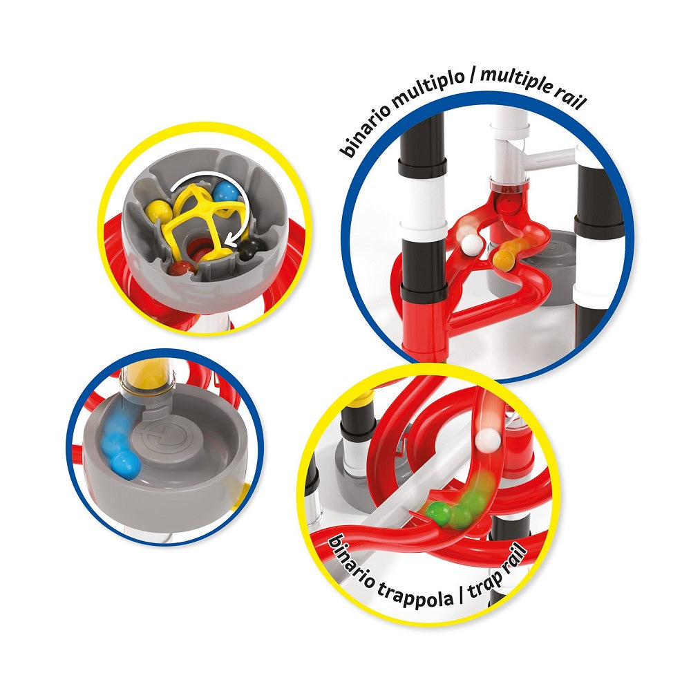 Pista cu bile Quercetti Migoga Race Marble Run – detalii cu elementele traseului