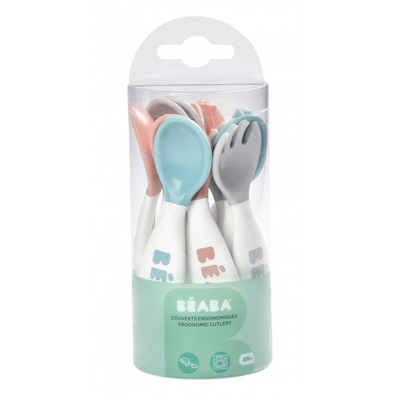 Set 6 lingurite si 4 furculite Beaba Blue