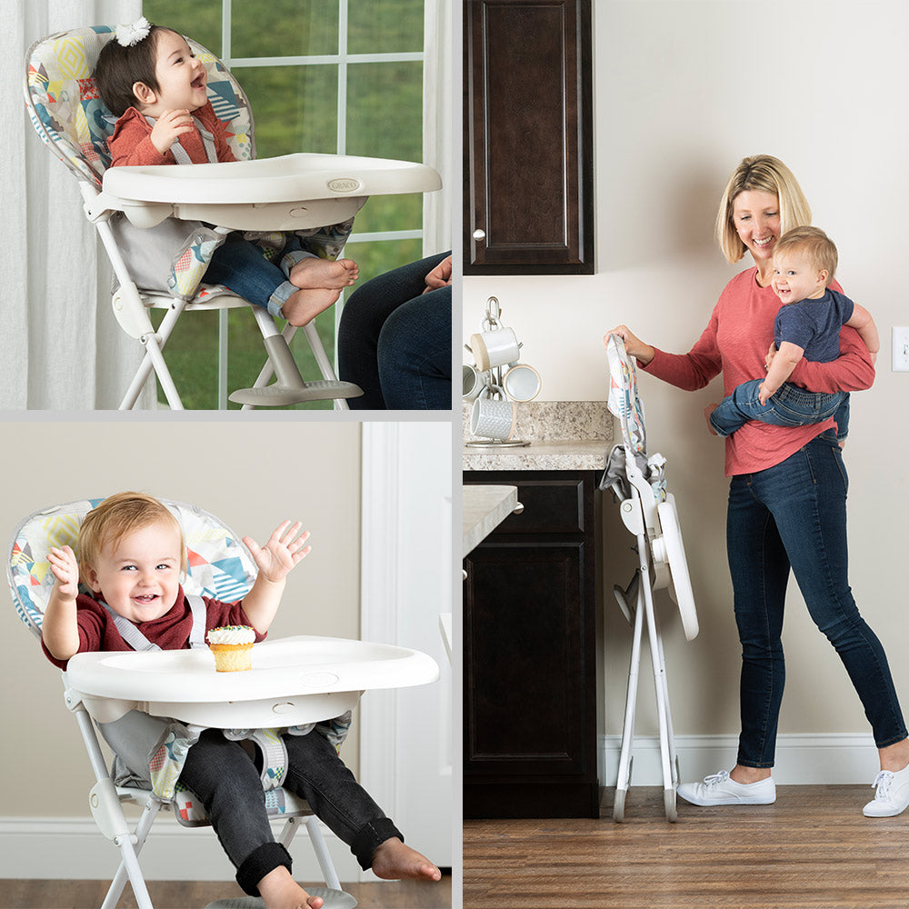 Scaun de masa Graco Snack N Stow Paintbox