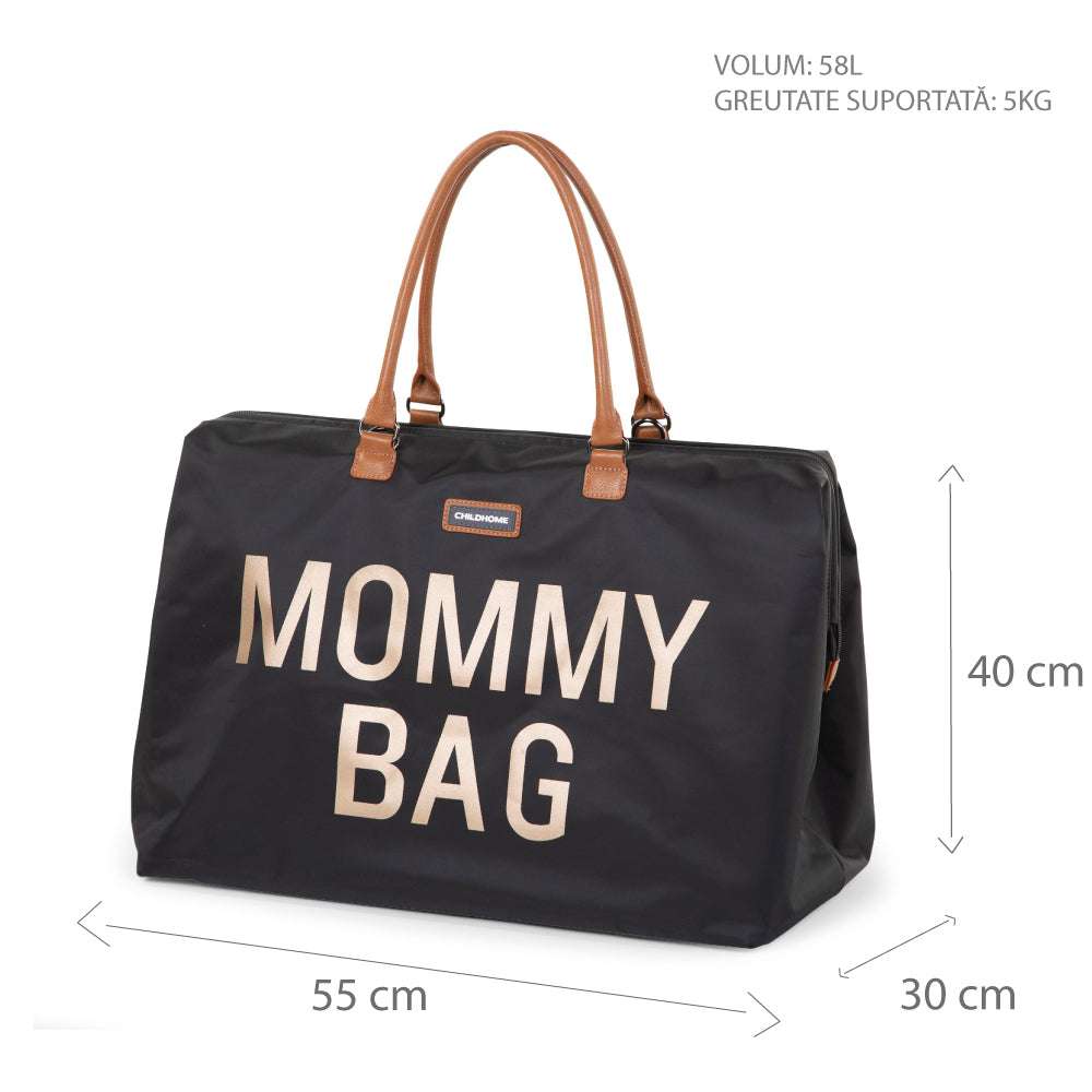 Geanta de infasat Childhome Mommy Bag Negru