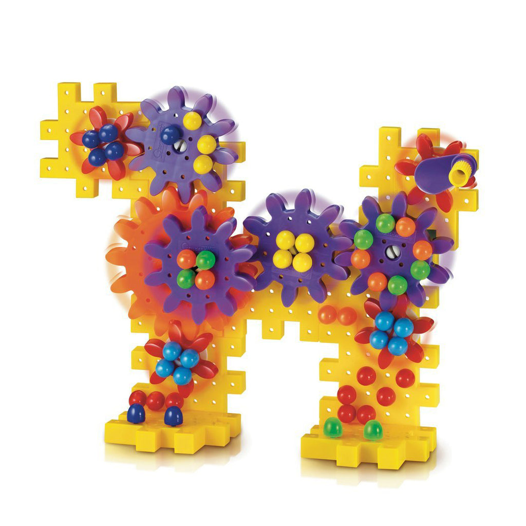 Set roti dintate Quercetti Georello Basic – construcție tridimensională cu roți dințate