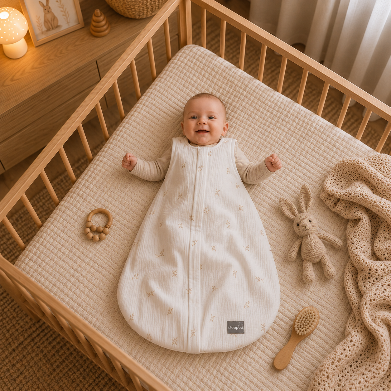 Sac de dormit Muselina/Bumbac cu 2 fete 1 TOG - Sleepee