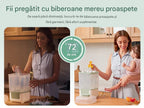 Momcozy BS04 sterilizare abur 8 minute 99.9 procente bacterii eliminate