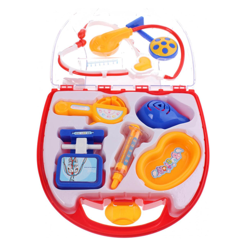 Set doctor Eddy Toys 8 piese cu lampa trusa medicala de jucarie