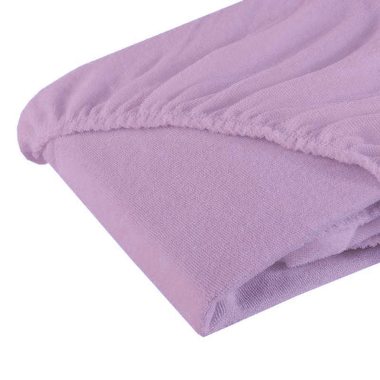 Cearsaf cu elastic din frotir Mov 120 60 cm