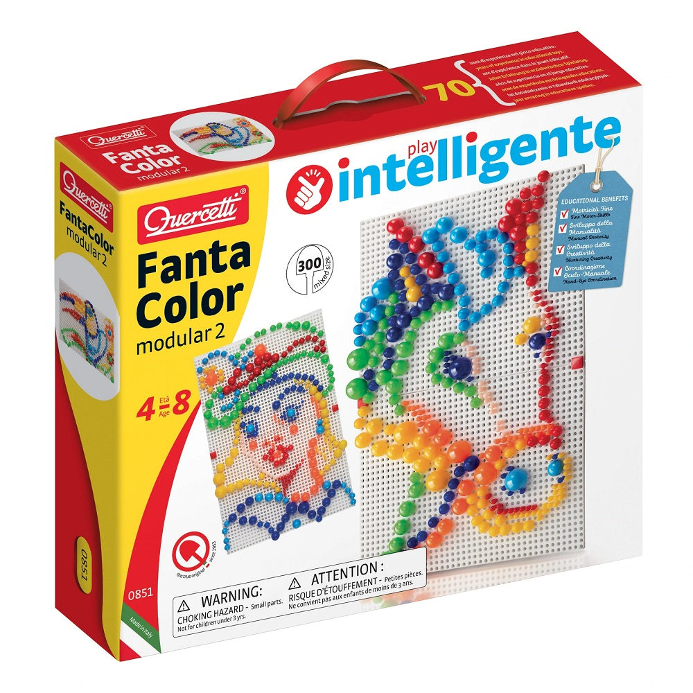 Joc mozaic Quercetti Fantacolor Modular 2 – cutia Fantacolor Modular 2