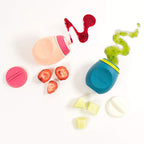 Set BabySqueez 2 in 1 si recipient Squeez Beaba Albastru