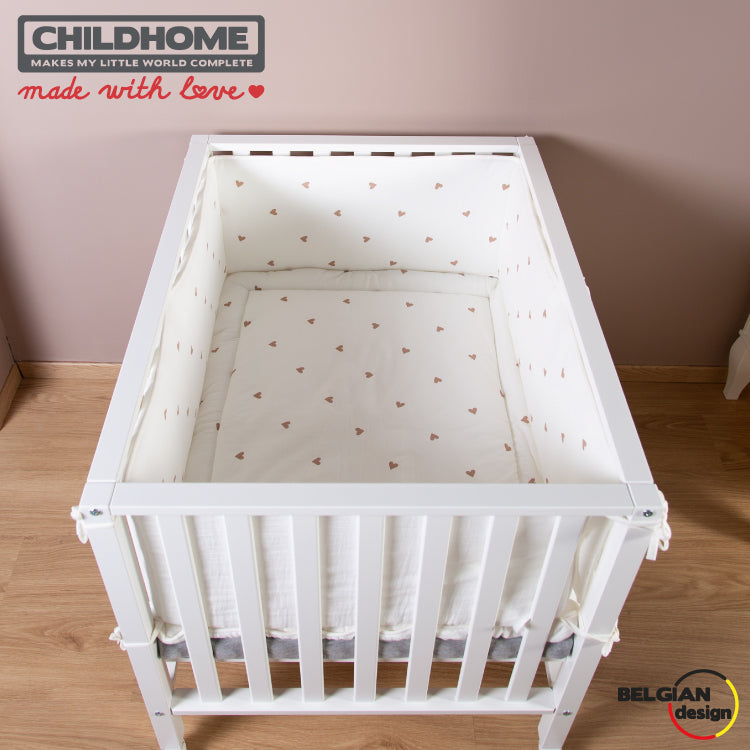 Salteluta de joaca Childhome 75x95 cm Jerse Muselina, Inimioare