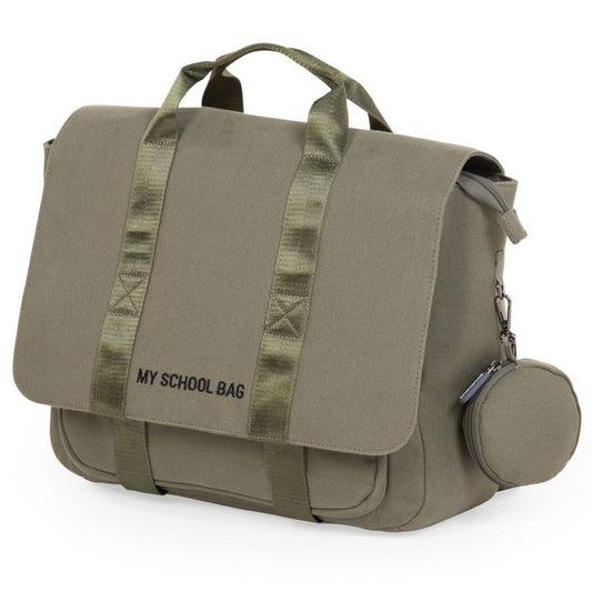 Ghiozdan Childhome My School Bag Kaki Ergonomic Impermeabil