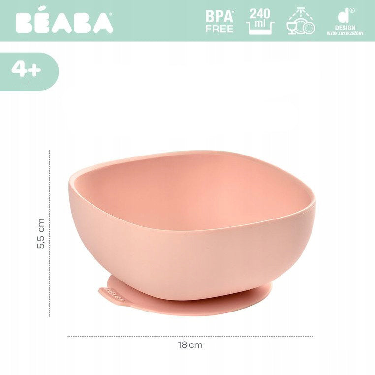 Bol silicon cu ventuza - Roz