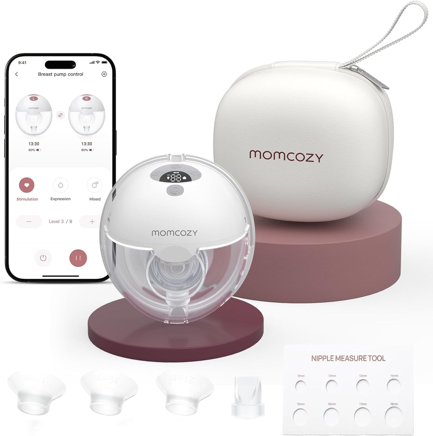 Pompa de San Portabila Single Momcozy M5 Smart cu Conectivitate Mobila Fara Durere - Gri