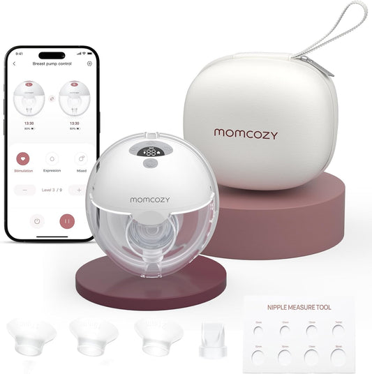 Pompa de San Portabila Single Momcozy M5 Smart cu Conectivitate Mobila Fara Durere - Gri