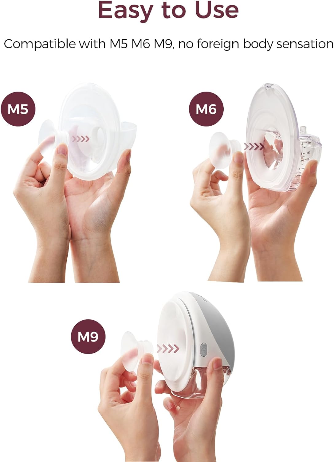 Inserții flansa Momcozy 17 mm - detaliu silicon
