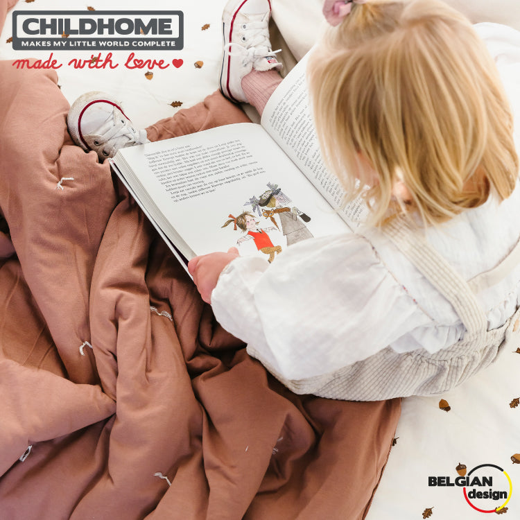 Patura matlasata Childhome 140x100 cm Jerse, Ruginiu